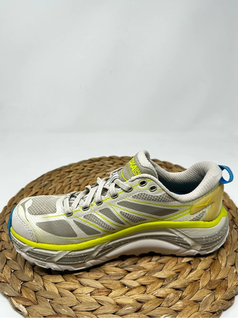 HOKA ONE Mafate Speed 2 Trail Running Shoes Eggnog Oxford Tan Size 6.5 Women's